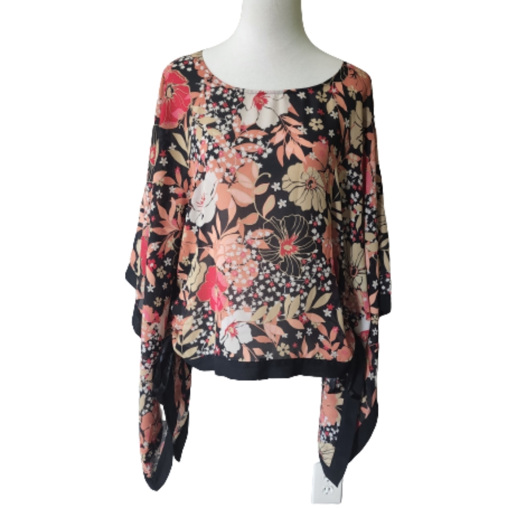 Lane Bryant women's plus size floral kimono sleeve blouse plus size 14/16